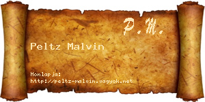 Peltz Malvin névjegykártya